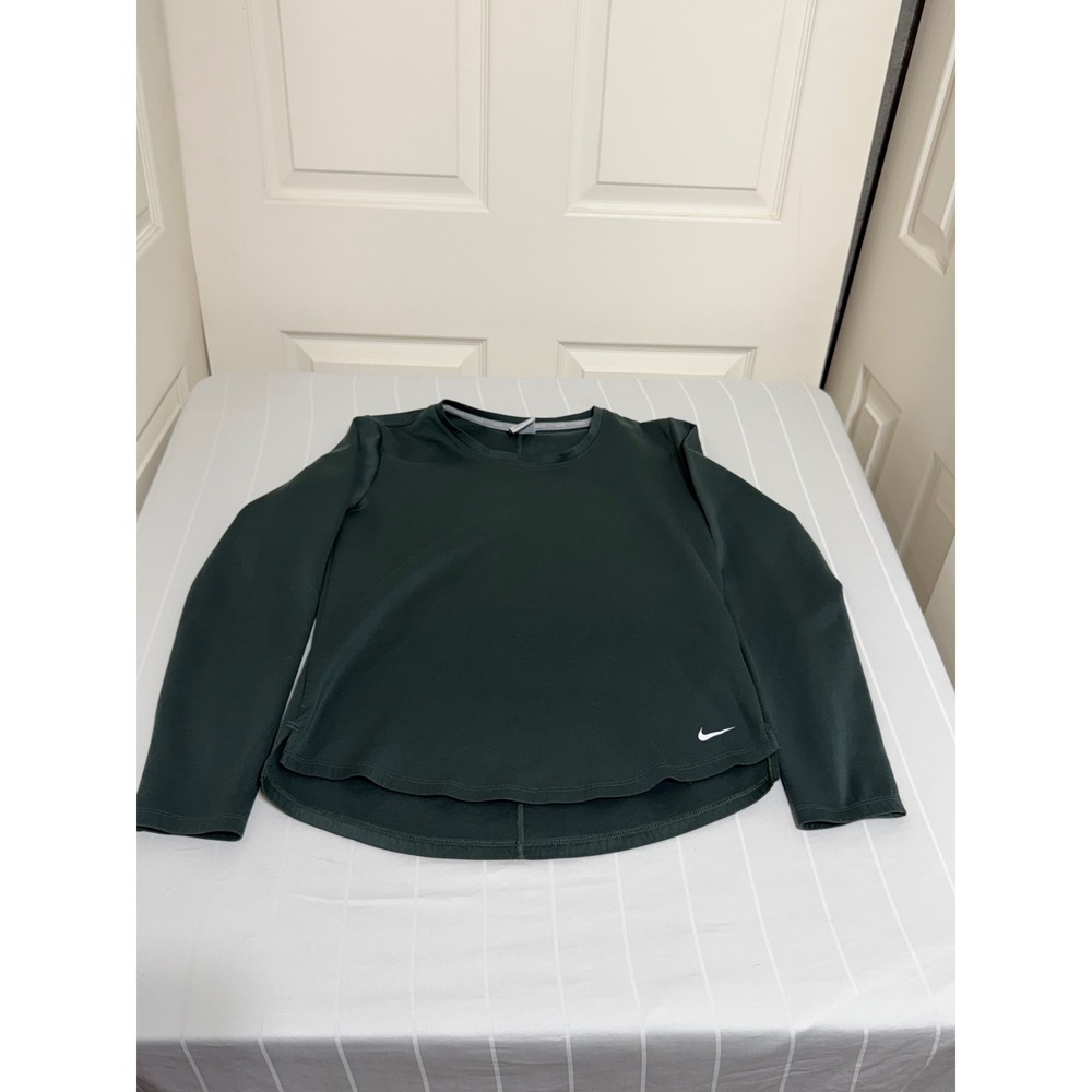 Nike Womens Therma-FIT Long Sleeve Training Top Forest Green 476